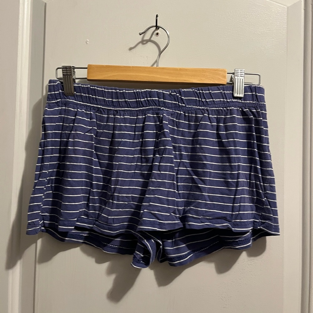 Bobbie Brooks Navy Striped Pajama Shorts